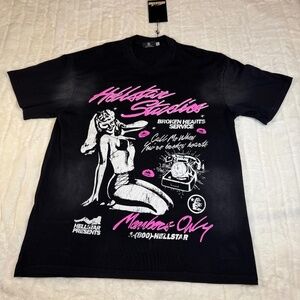 Hellstar Members Only Broken Hearts Black Tee Shirt